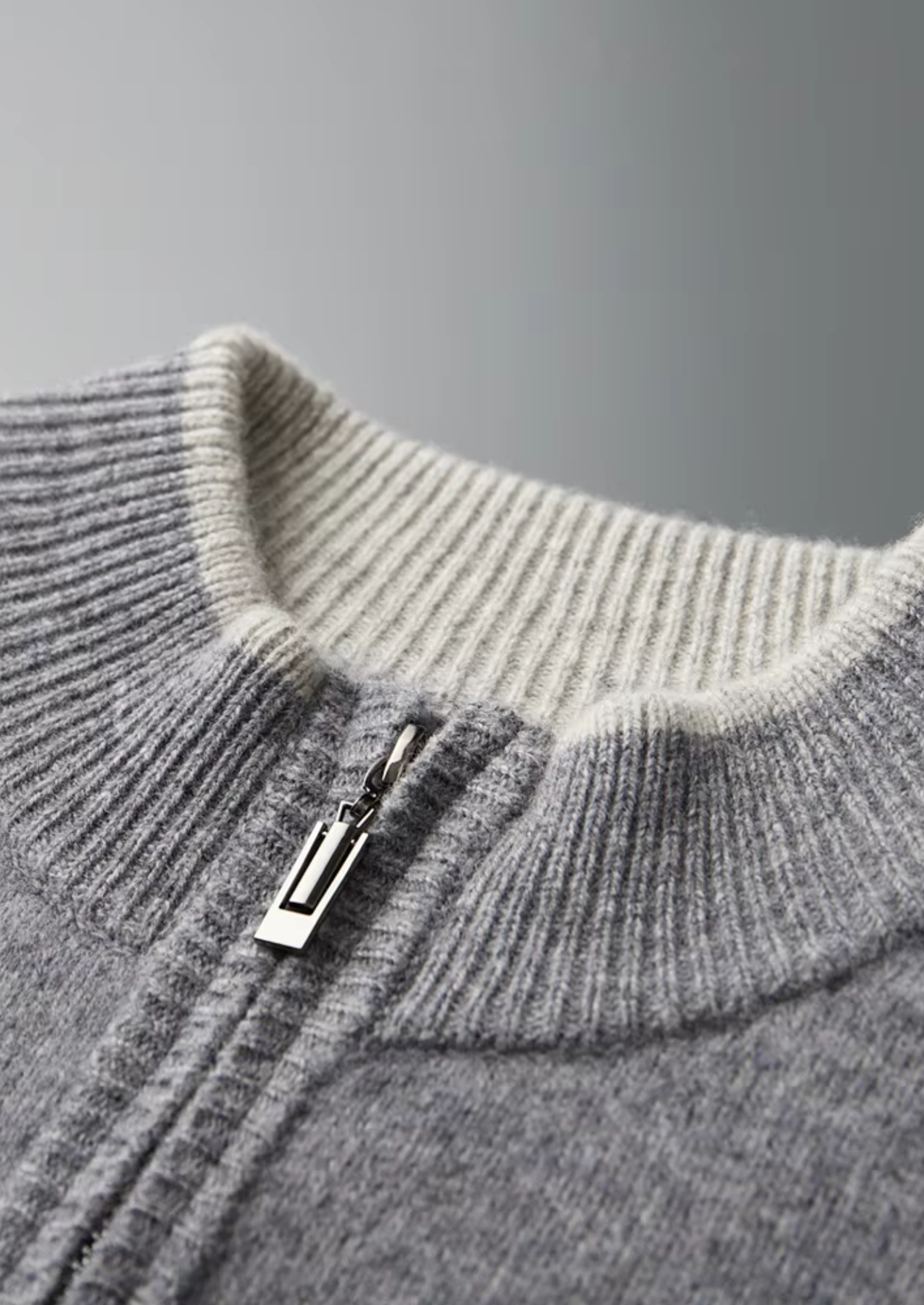 Extra-Fine Merino Wool Zip Cardigan