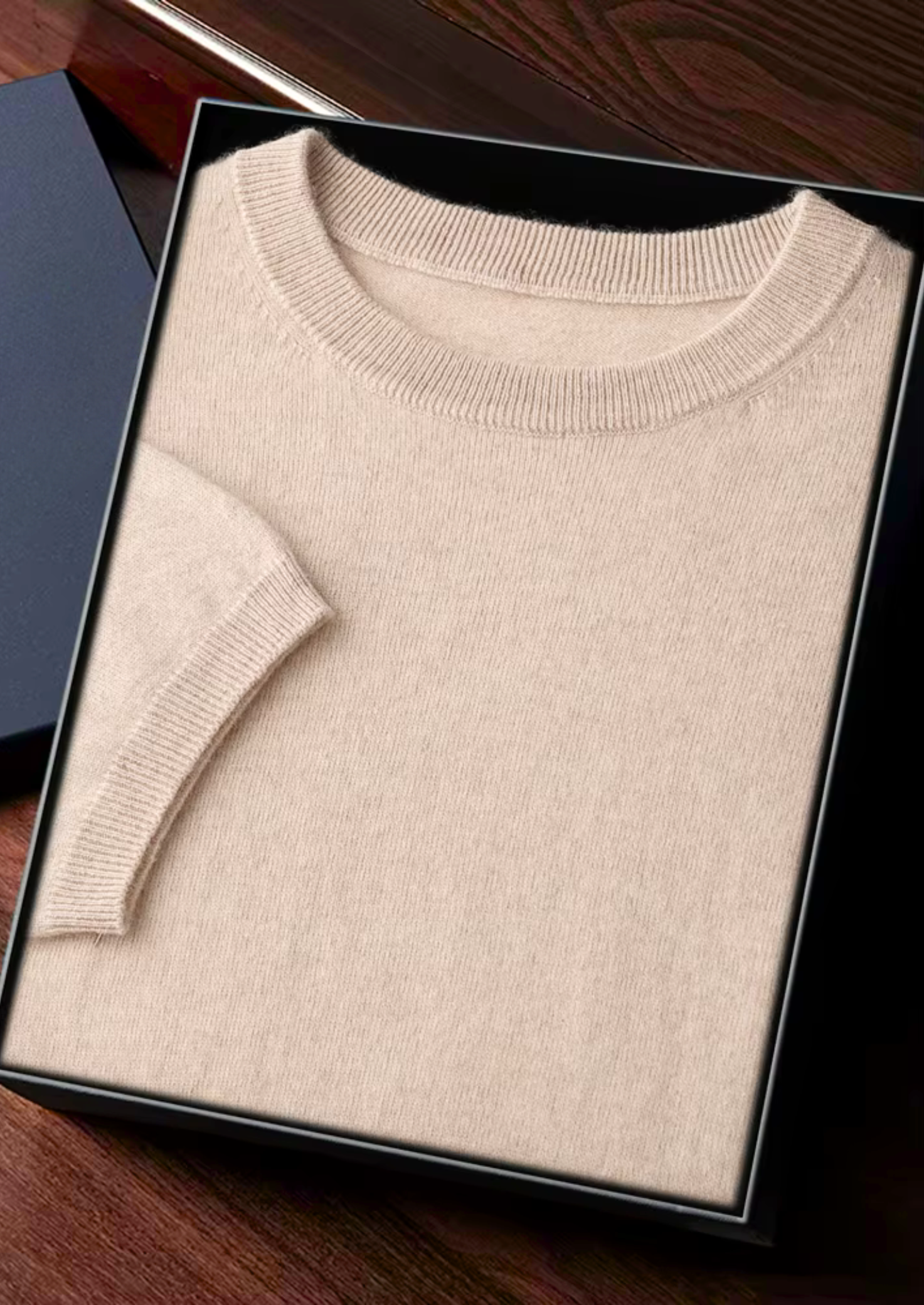 Men’s Luxury Cashmere T-Shirt – Crewneck