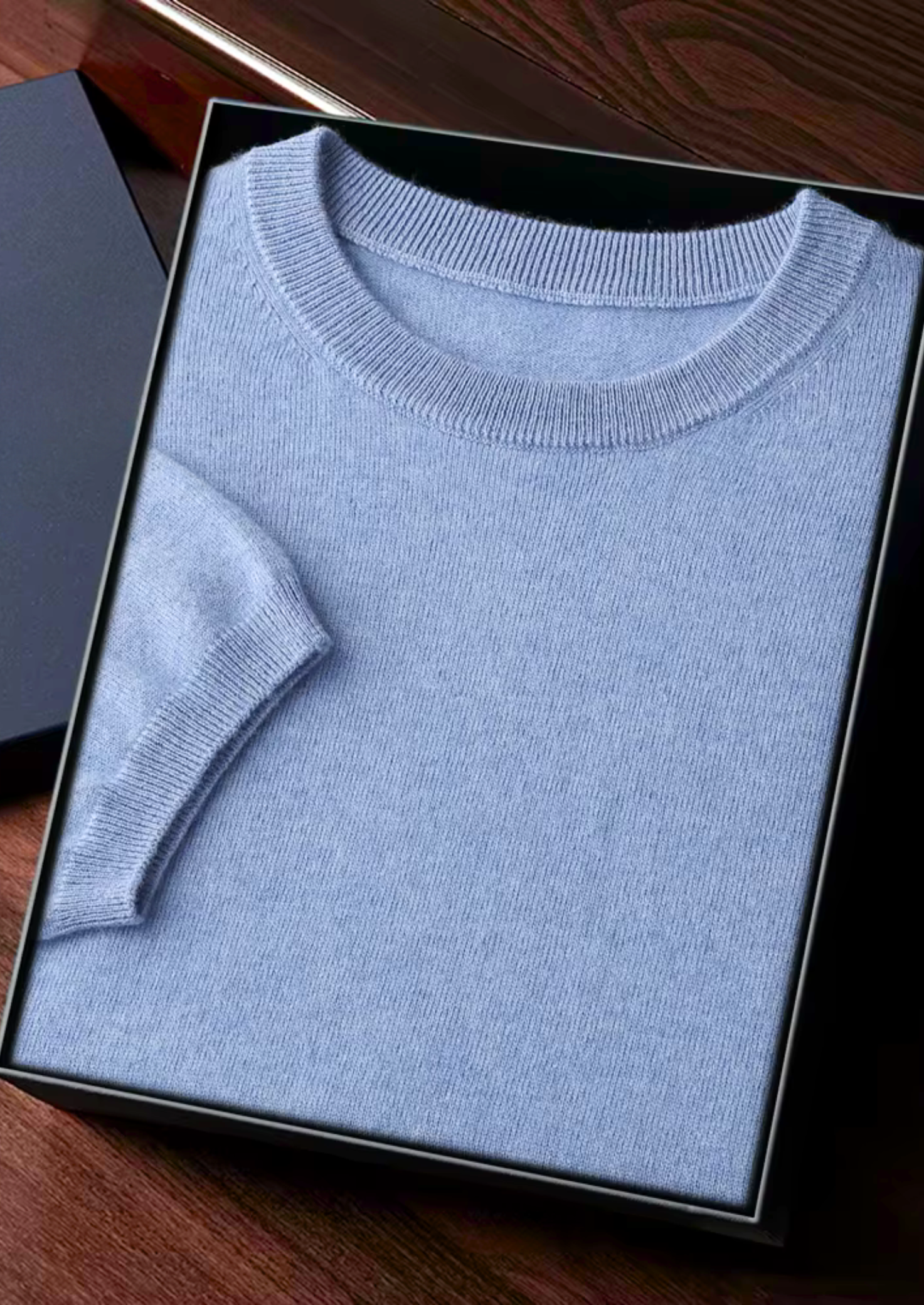 Men’s Luxury Cashmere T-Shirt – Crewneck