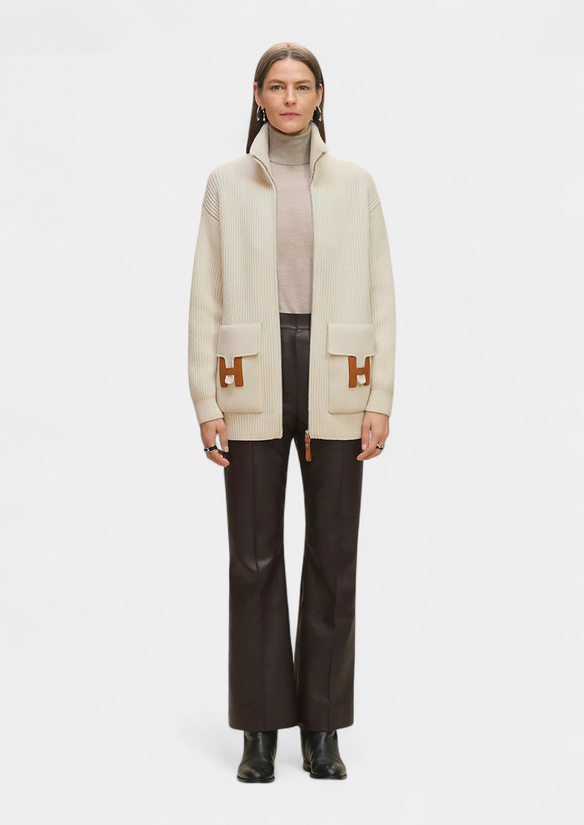 Premium Thick Wool Fine H Cardigan