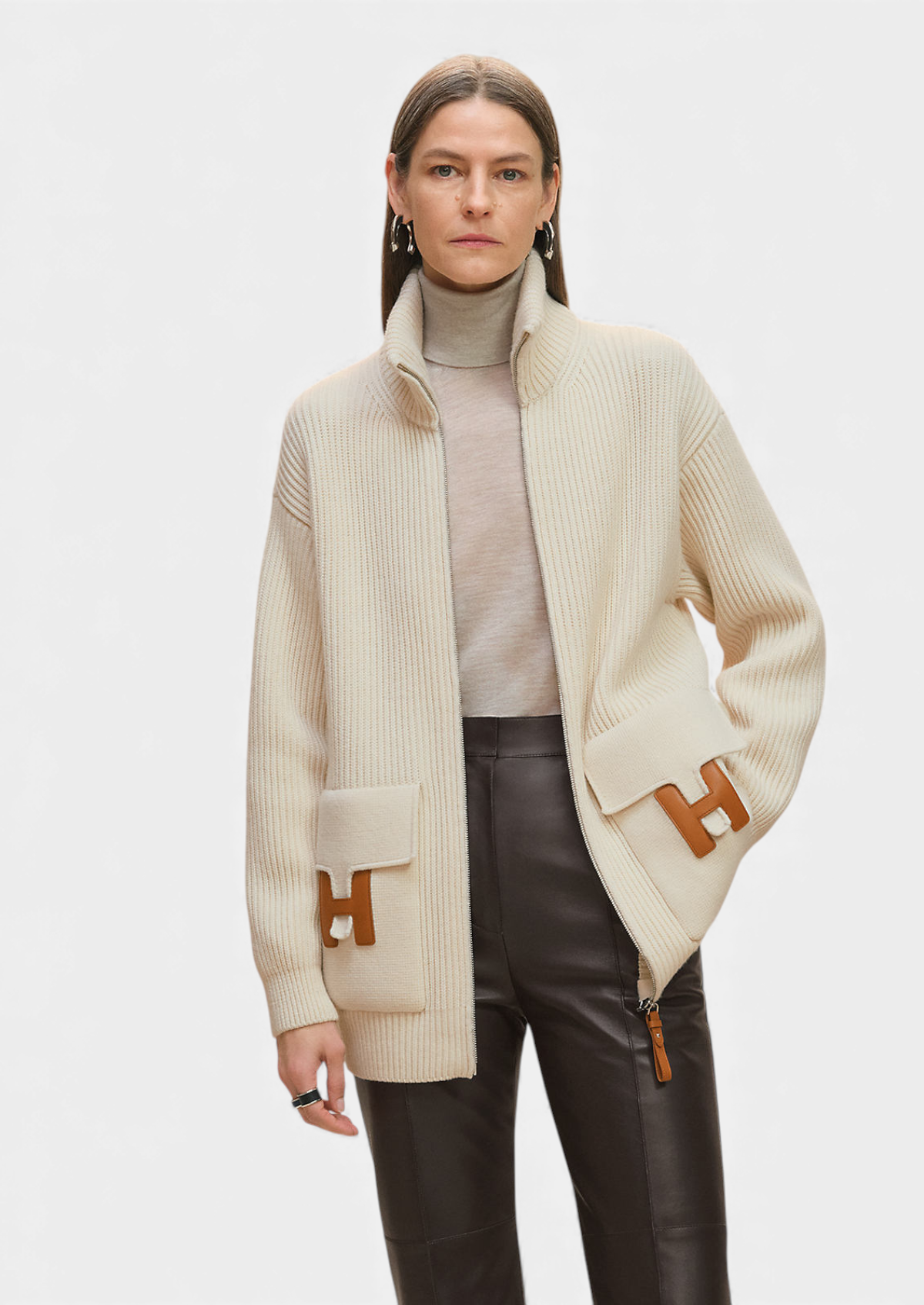 Premium Thick Wool Fine H Cardigan