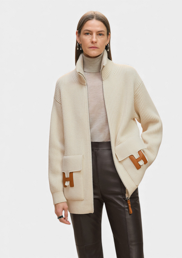 Premium Thick Wool Fine H Cardigan